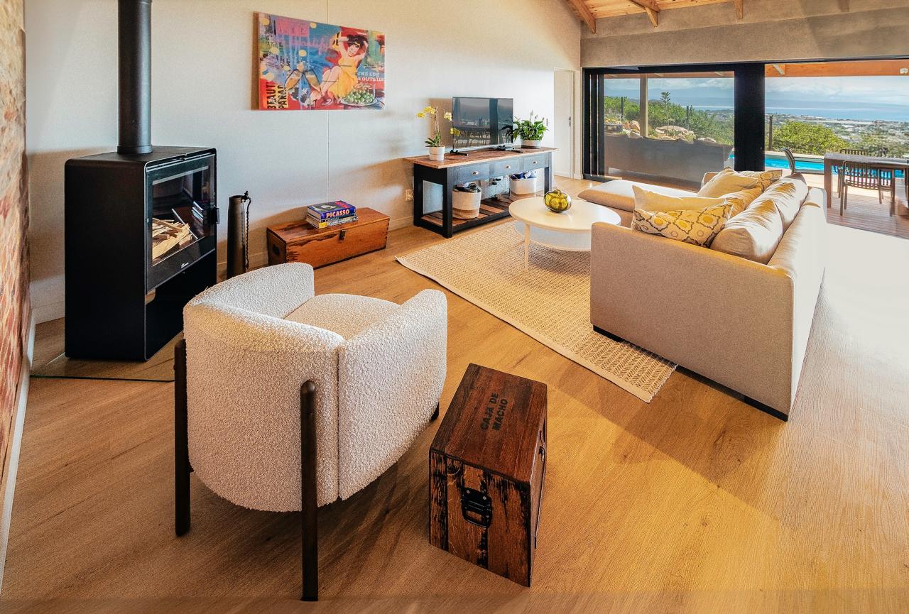 Living room with ocean views and comfortable seating